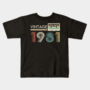 Vintage 1981 Limited Cassette Kids T-Shirt